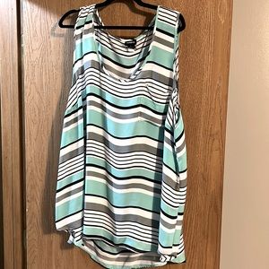 Blue black and white stripe tank with pocket  from Torrid size 5